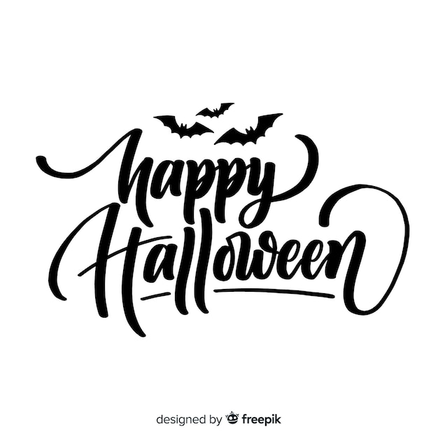 Vecteur gratuit design de lettrage halloween heureux