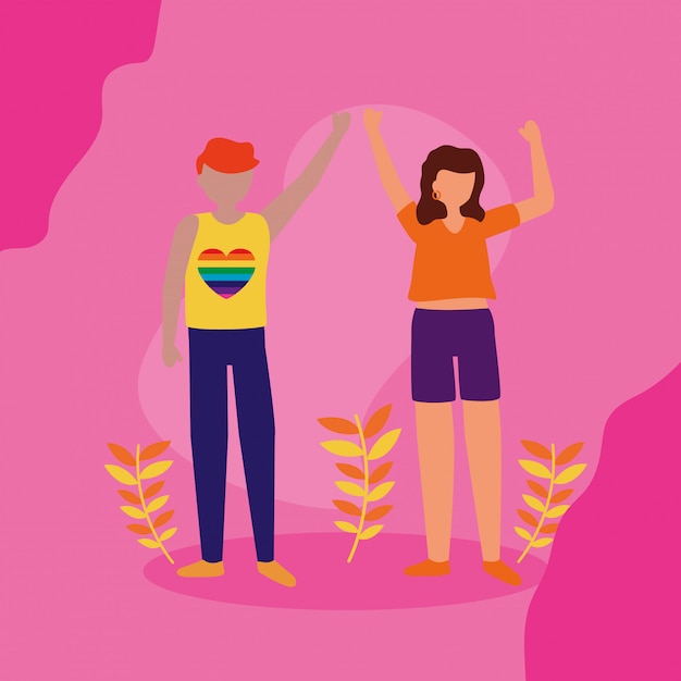 Vecteur gratuit le design lgbtq de la communauté queer