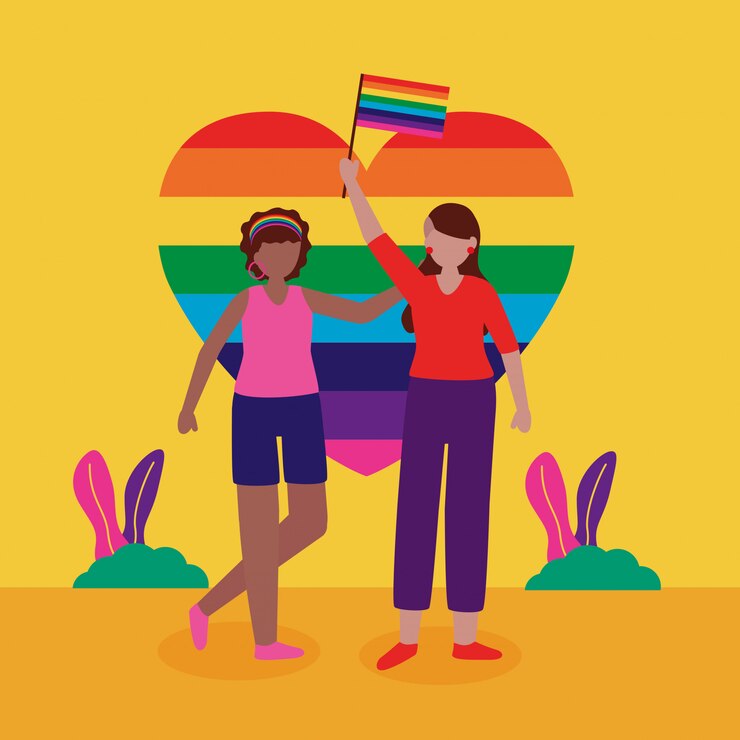 Vecteur gratuit le design lgbtq de la communauté queer