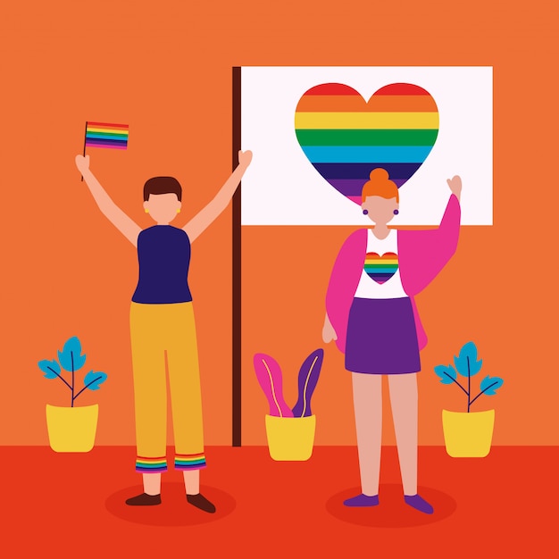 Vecteur gratuit le design lgbtq de la communauté queer