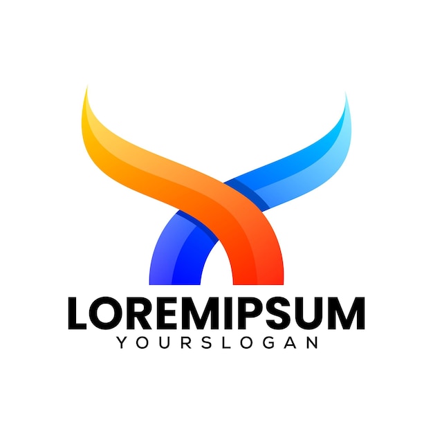 Vecteur gratuit design de logo de l'icône de la lettre x colorée