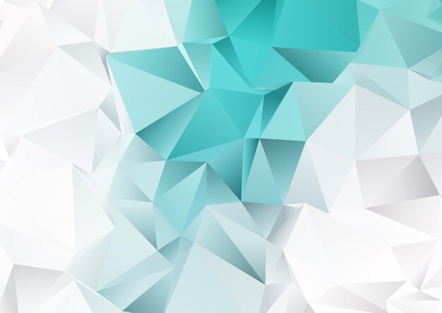 Design low poly avec des couleurs sarcelle et argent