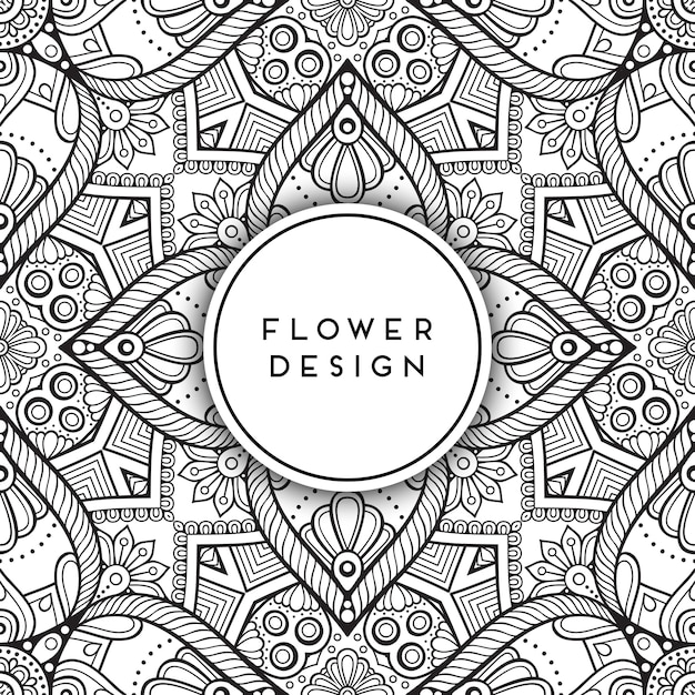 Vecteur gratuit design de mandala floral