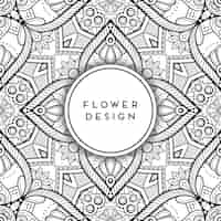 Vecteur gratuit design de mandala floral