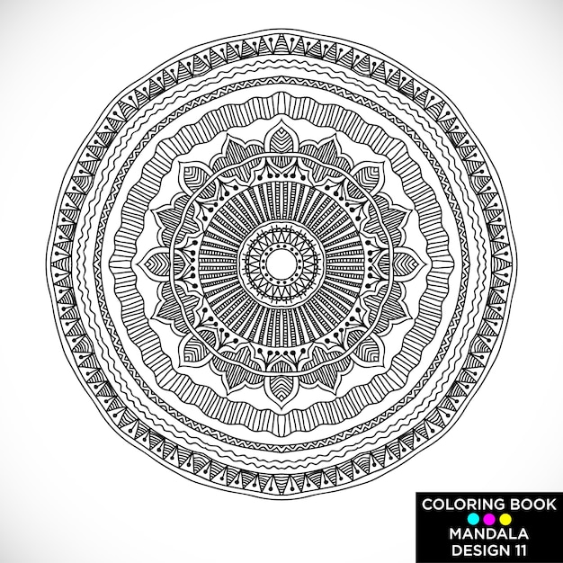 Vecteur gratuit design de mandala pour livre de coloriage