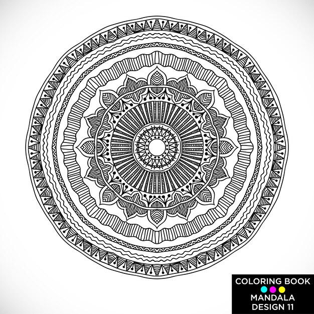 Design de mandala pour livre de coloriage