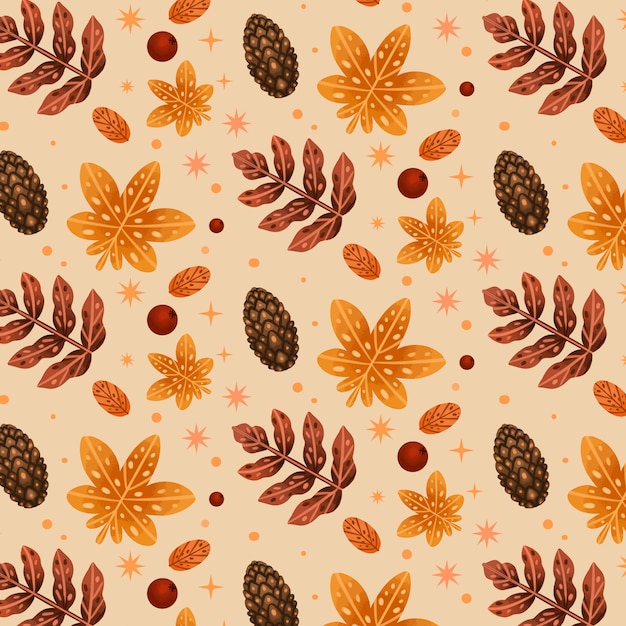 Vecteur gratuit design de motifs d'aquarelle pour la saison d'automne