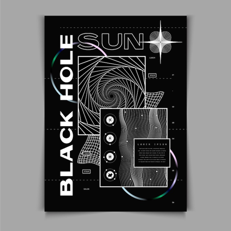 Vecteur gratuit design plat de l'affiche y2k