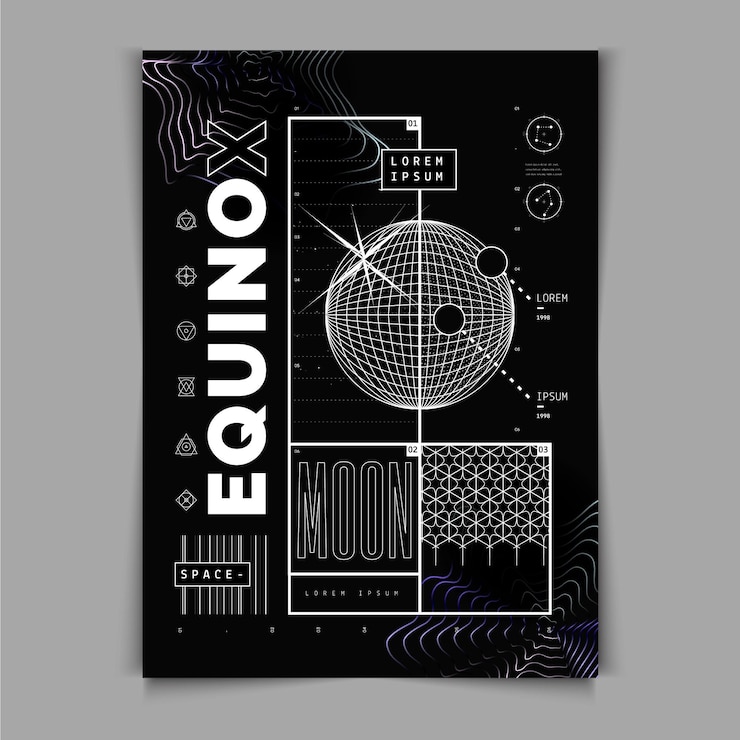 Vecteur gratuit design plat de l'affiche y2k