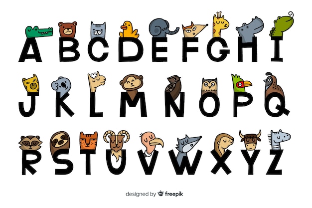 Design Plat D'alphabet Animal