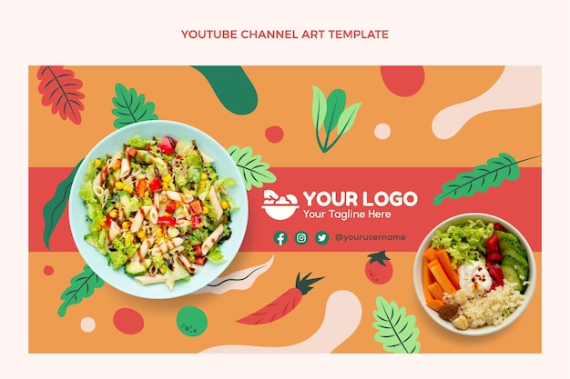 Design Plat De L'art De La Chaîne Youtube Alimentaire