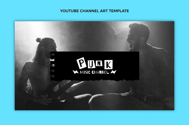 Design plat de l'art de la chaîne youtube du festival de musique