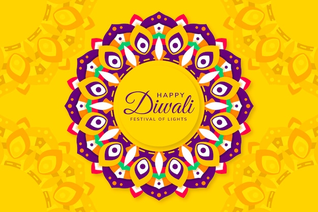 Vecteur gratuit design plat de célébration de diwali