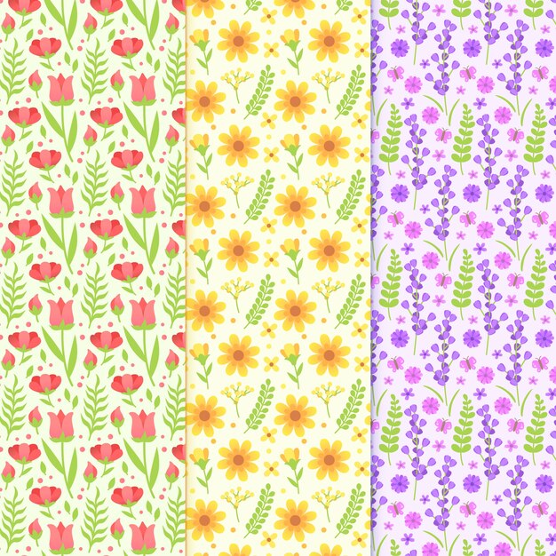 Design plat collection design motif printemps