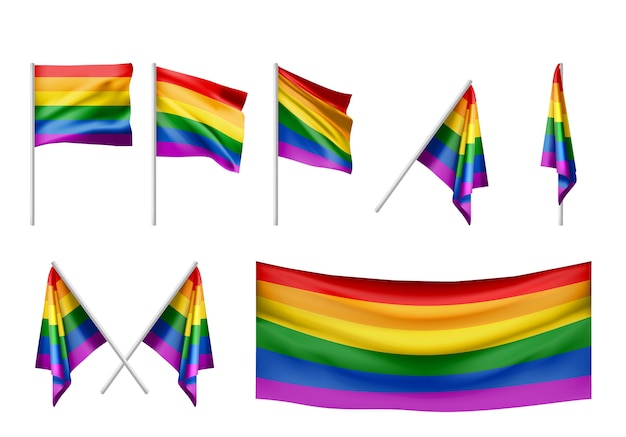 Design plat de la collection de drapeaux