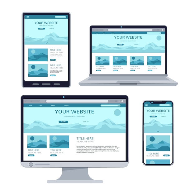 Design Plat De Conception De Site Web Réactif