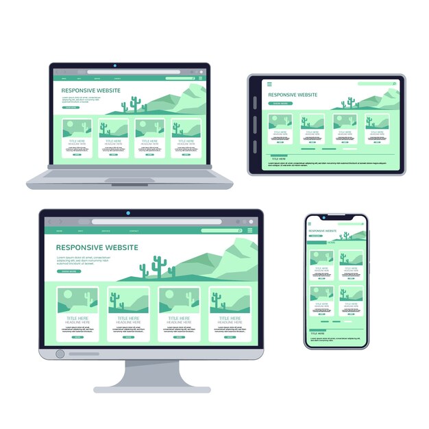 Design plat de conception de site Web réactif