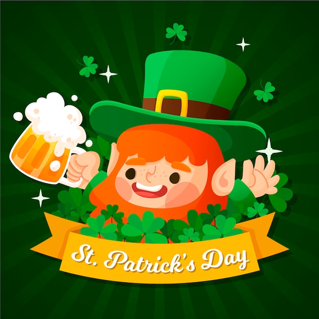 Design Plat Design Coloré De St. Patricks Day