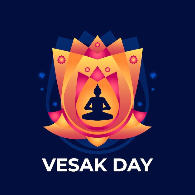 Vecteur gratuit design plat du concept vesak