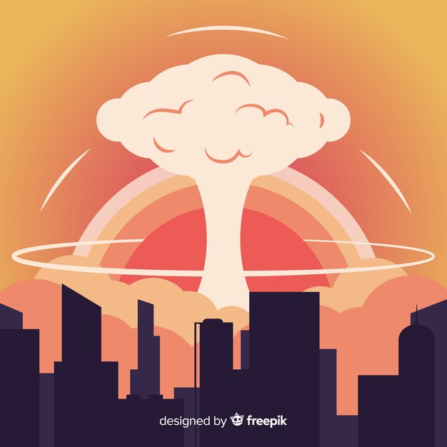 Design plat effet nucléaire d&#39;explosion
