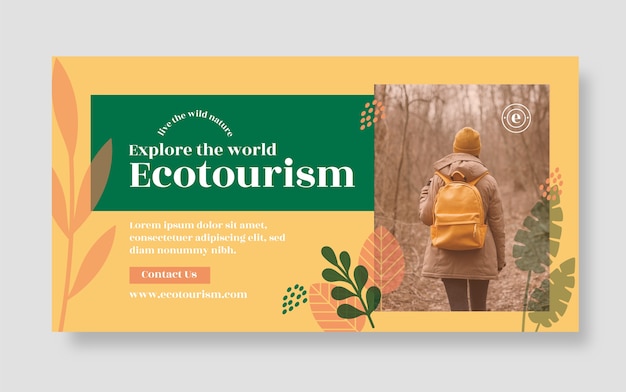 Vecteur gratuit le design plat explore le monde de l'écotourisme