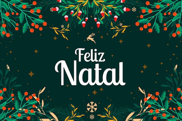 Vecteur gratuit design plat feliz natal