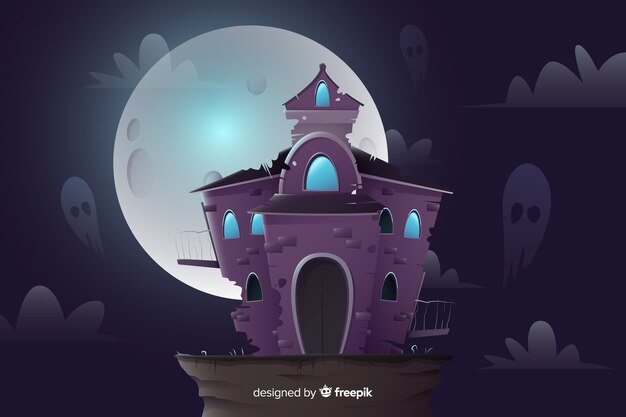 Design plat de fond d'halloween