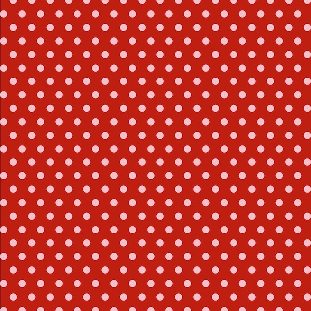 Design plat fond rouge à pois