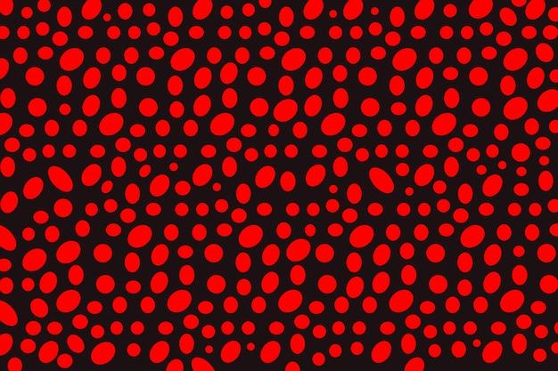 Design plat fond rouge à pois