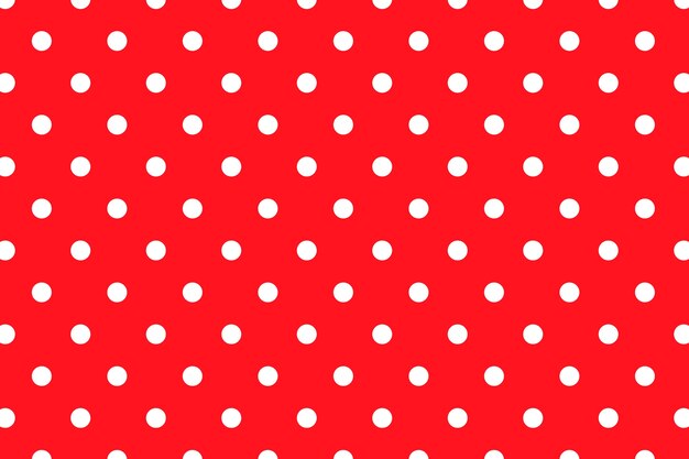 Design plat fond rouge à pois