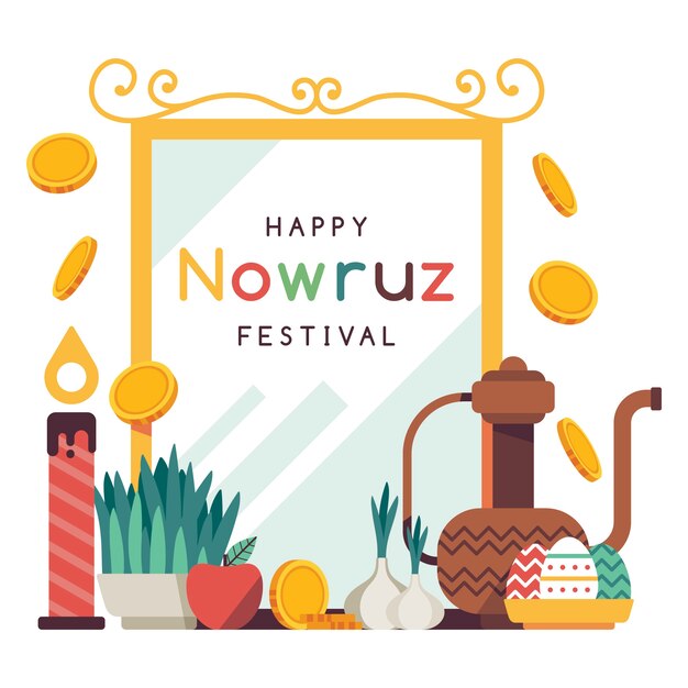 Design plat happy nowruz design