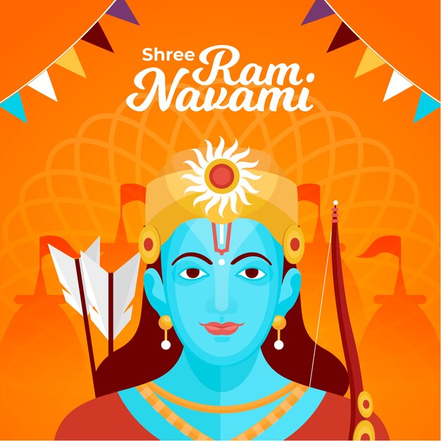 Design plat happy ram navami