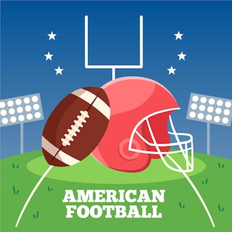 Design plat illustration football américain