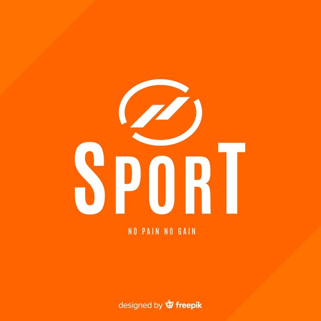 Design plat de logo sport silhouette abstraite