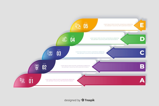 Vecteur gratuit design plat modèle dégradé infographique