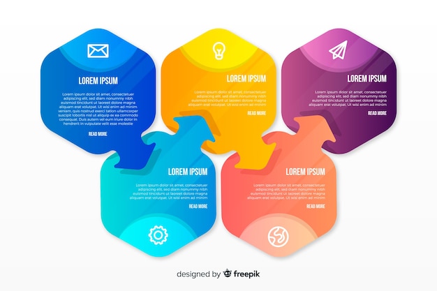 Design Plat Modèle Infographie Coloré