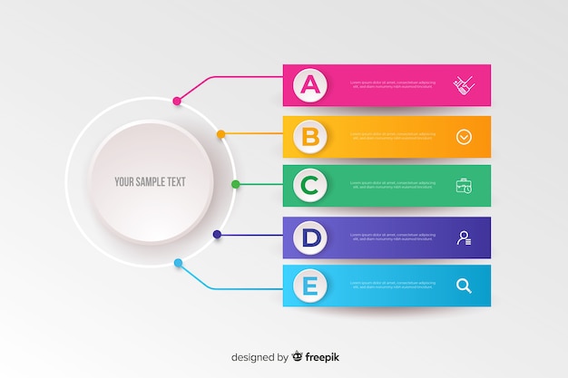 Vecteur gratuit design plat modèle infographie coloré