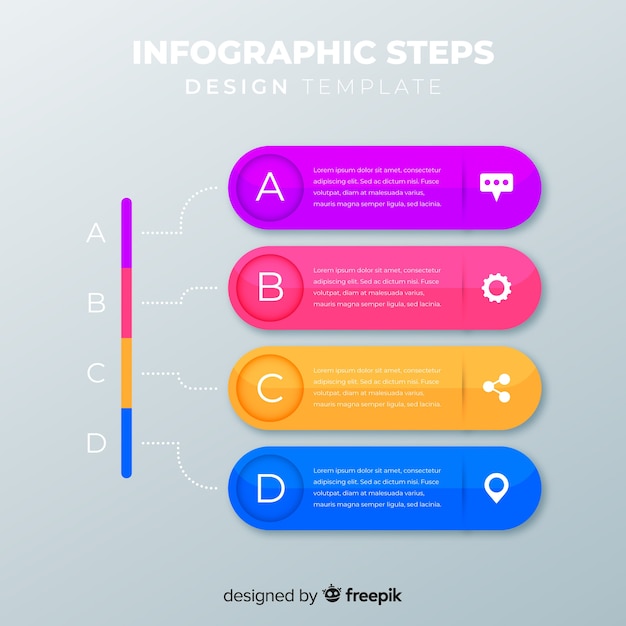 Design Plat Modèle Infographie Coloré