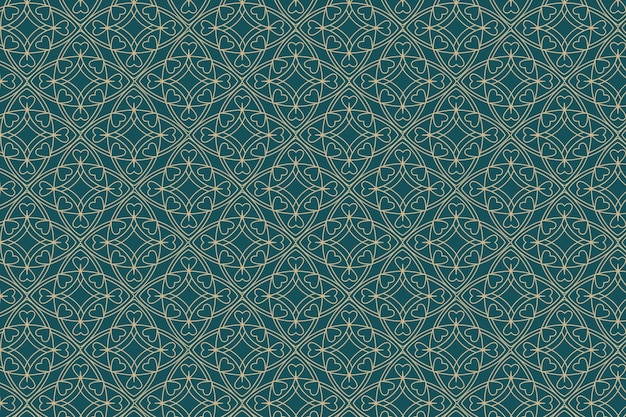 Vecteur gratuit design plat motif bleu art déco