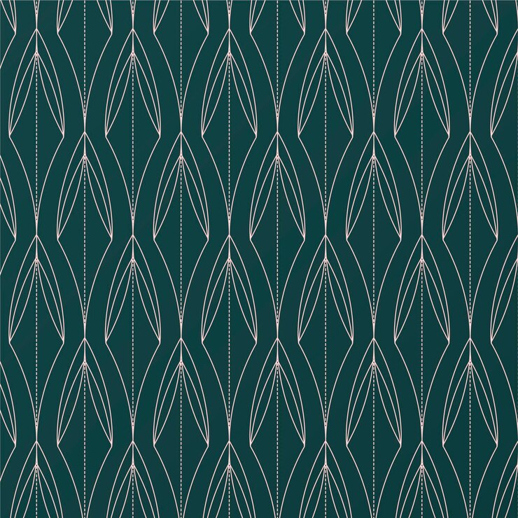 Vecteur gratuit design plat motif vert art déco