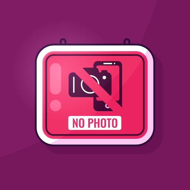 Design plat pas de conception de signe photo
