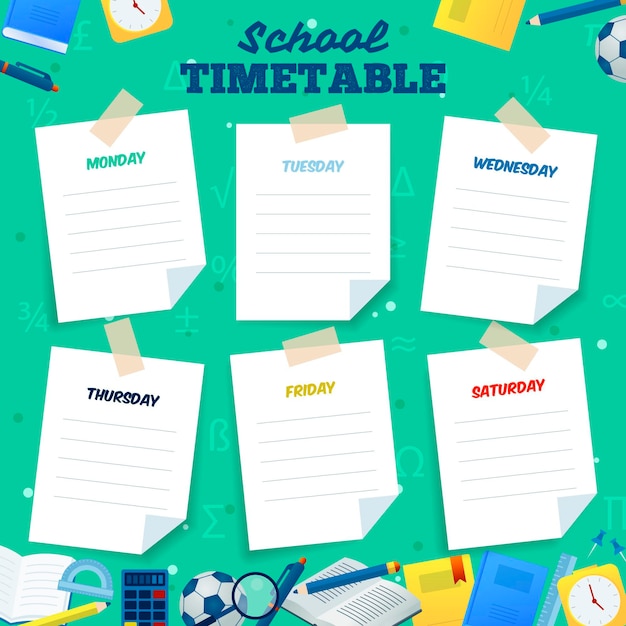 Design Plat De Retour Au Calendrier Scolaire