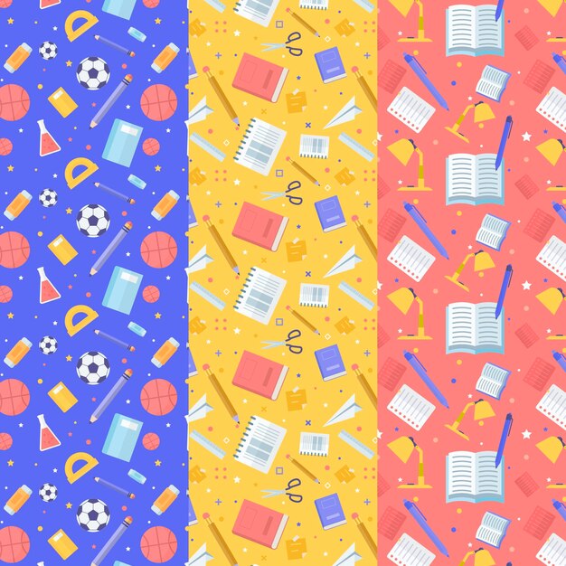 Design plat de retour aux modèles scolaires