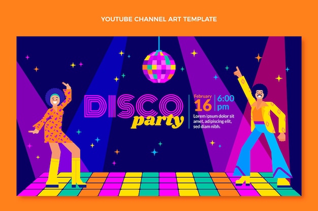 Design Plat Rétro Disco Party Art De La Chaîne Youtube