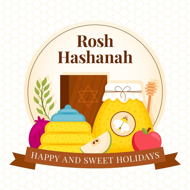 Design Plat Rosh Hashanah