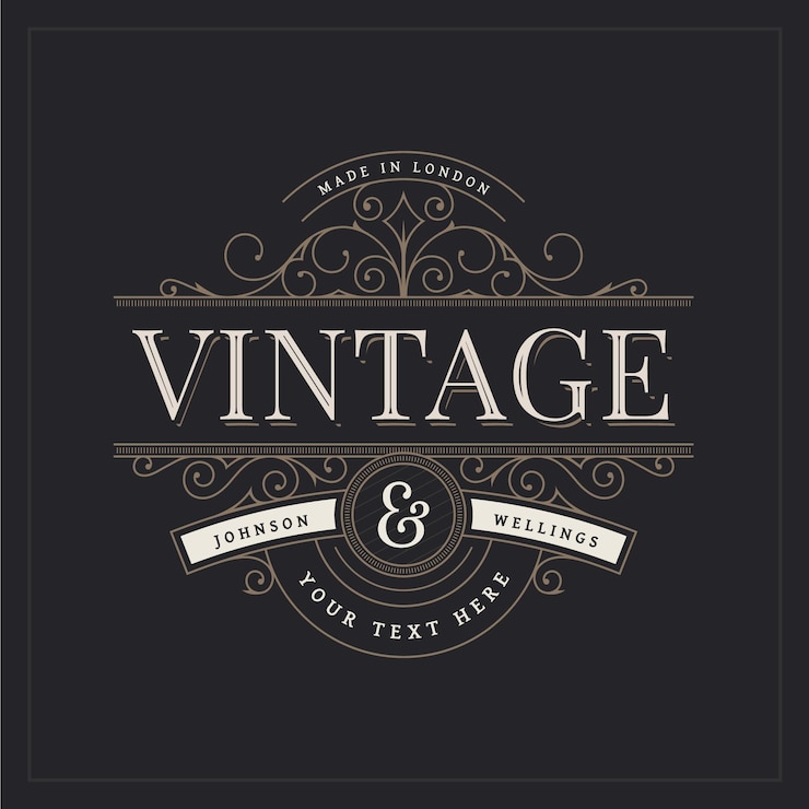Vecteur gratuit design vintage avec décorations ornementales