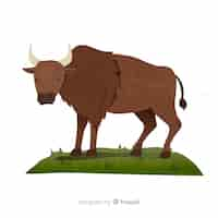 Vecteur gratuit dessin animalier animalier buffalo