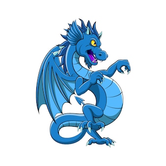 Le Dessin Anime Du Dragon Bleu Avec La Bonne Illustration Pleine De Couleur Vecteur Premium Le Dessin Anime Du Dragon Bleu Avec La Bonne Illustration Pleine De Couleur Vecteur Premium