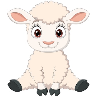 Dessin Anime Mignon Bebe Agneau Assis Vecteur Premium Dessin Anime Mignon Bebe Agneau Assis Vecteur Premium