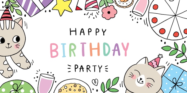 Dessin Anime Mignon Dessin Chat Joyeux Anniversaire Vecteur Premium Dessin Anime Mignon Dessin Chat Joyeux Anniversaire Vecteur Premium